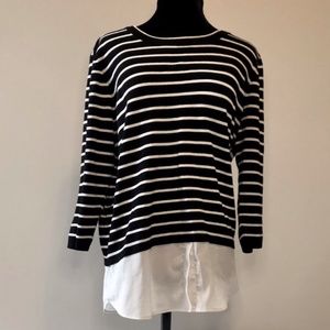 Karl Lagerfeld black and white striped sweater